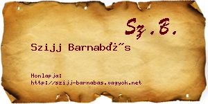 Szijj Barnabás névjegykártya
