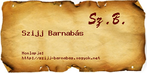 Szijj Barnabás névjegykártya