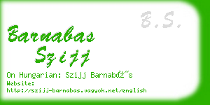 barnabas szijj business card